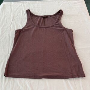 nuuds Chocolate Slinky Rib Tank Top